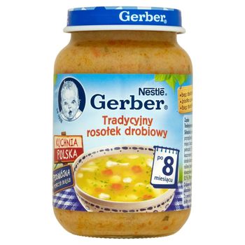 Gerber Kuchnia Polska Tradycyjny rosołek drobiowy po 8 miesiącu 190 g