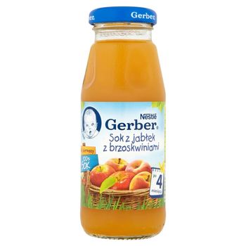 Gerber Mój pierwszy 100% Sok z jabłek z brzoskwiniami po 4 miesiącu 175 ml