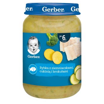 Gerber Rybka z ziemniaczkami cukinią i brokułami dla niemowląt po 6. miesiącu 190 g