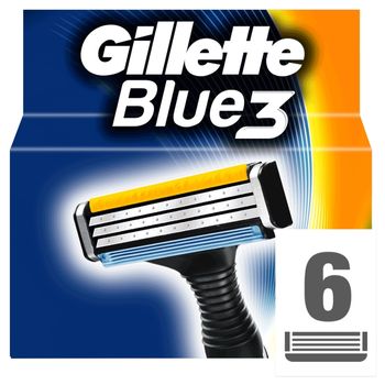Gillette Blue3 Ostrza Wymienne Do Maszynki Do Golenia Dla Mężczyzn, 6 sztuk