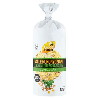 Good Food Extra cienkie wafle kukurydziane z ziołami prowansalskimi 105 g (21 sztuk)