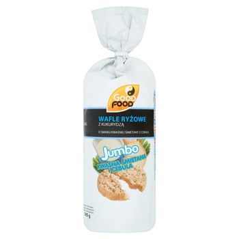 Good Food Jumbo Wafle ryżowe z kukurydzą o smaku kwaśnej śmietany z cebulą 145 g (12 sztuk)