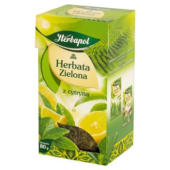 Herbapol Herbata zielona z cytryną liściasta 80 g