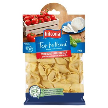 Hilcona Tortelloni Pierożki w stylu włoskim z pomidorami i serem mozzarella 500 g