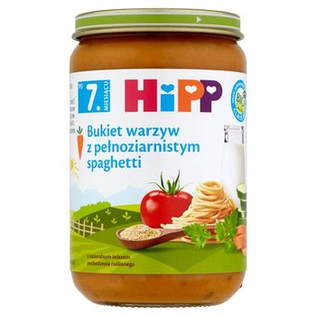 HiPP BIO Bukiet warzyw z pełnoziarnistym spaghetti po 7. miesiącu 220 g