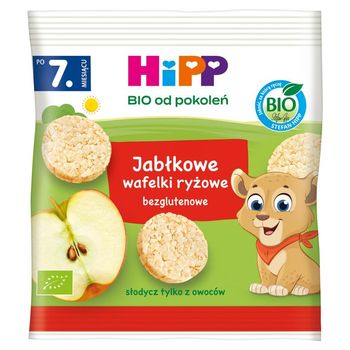 HiPP BIO Jabłkowe wafelki ryżowe bezglutenowe po 7. miesiącu 30 g