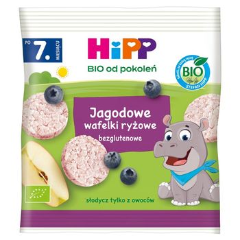 HiPP BIO Jagodowe wafelki ryżowe bezglutenowe po 7. miesiącu 30 g