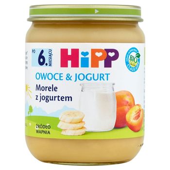 HiPP BIO Owoce & Jogurt Morele z jogurtem po 6. miesiącu 160 g