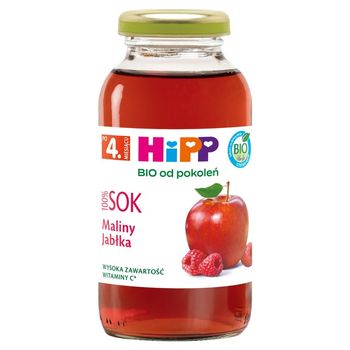 HiPP BIO Sok 100 % maliny jabłka po 4. miesiącu 0,2 l