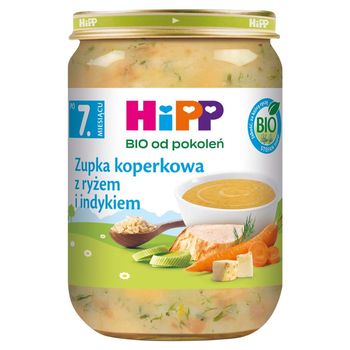 HiPP BIO Zupka koperkowa z ryżem i indykiem po 7. miesiącu 190 g