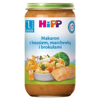 HiPP Junior Makaron z łososiem marchewką i brokułami po 1. roku 250 g