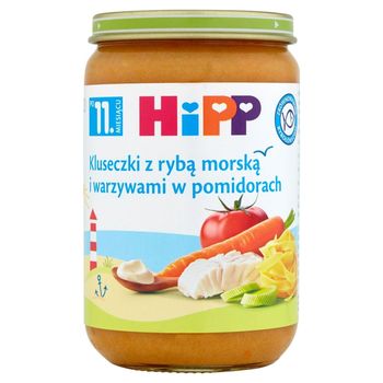 HiPP Kluseczki z rybą morską i warzywami w pomidorach po 11. miesiącu 220 g