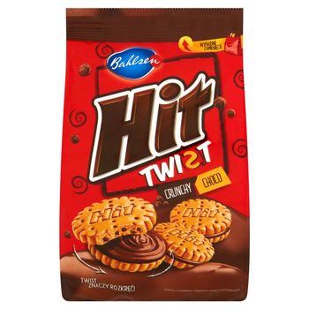 Hit Twist Crunchy Choco Markizy z chrupkami i kremem o smaku czekoladowym 120 g