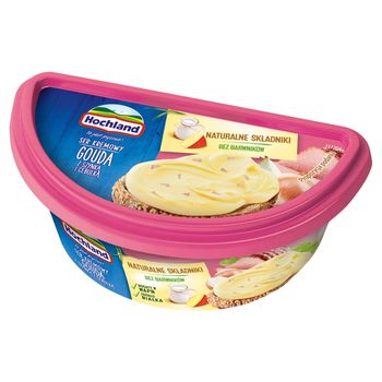Hochland Ser kremowy Gouda z szynką i cebulką 140 g