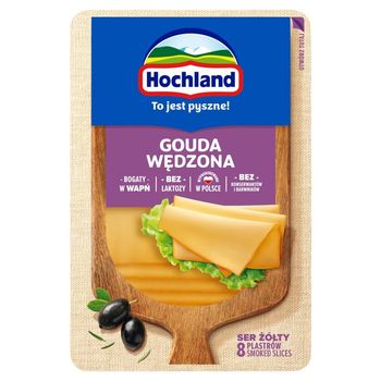 Hochland Ser żółty gouda wędzona w plastrach 135 g