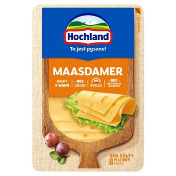 Hochland Ser żółty maasdamer w plastrach 135 g