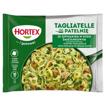 Hortex Tagliatelle na patelnię ze szpinakiem w sosie śmietankowym 450 g