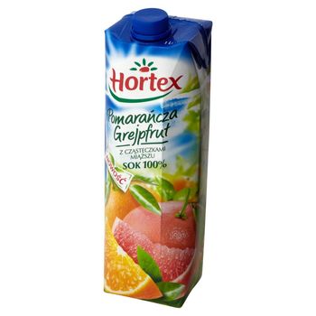 Hortex Pomarańcza Grejpfrut z cząstkami miąższu Sok 100% 1 l