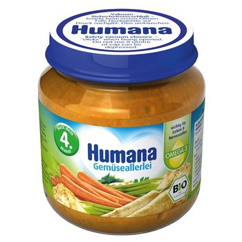 Humana Obiadek BIO Delikatne warzywa puree po 4. miesiącu 125 g