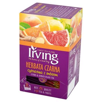 Irving Herbata czarna cytrusowa z imbirem 30 g (20 torebek)