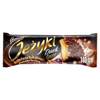 Jeżyki Dark Cocoa Herbatniki w czekoladzie deserowej 140 g