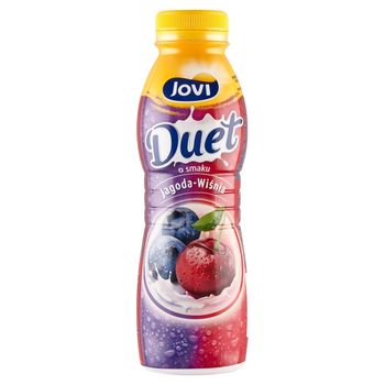 Jovi Duet Napój jogurtowy o smaku jagoda-wiśnia 350 g