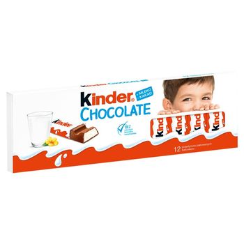 Kinder Chocolate Batonik z mlecznej czekolady z nadzieniem mlecznym 150 g (12 sztuk)