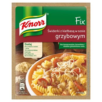 Knorr Fix świderki z kiełbasą w sosie grzybowym 36 g