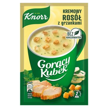Knorr Gorący Kubek Kremowy rosół z grzankami 16 g
