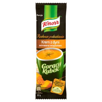Knorr Gorący Kubek Rozkosze podniebienia Krem z dyni ze śmietaną i szczypiorkiem 22 g