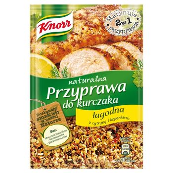 Knorr Naturalna Przyprawa do kurczaka łagodna z cytryną i koperkiem 30 g