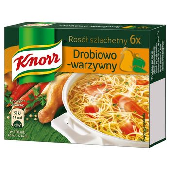 Knorr Rosół szlachetny drobiowo-warzywny 60 g (6 kostek)