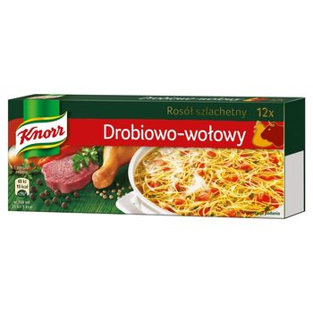 Knorr Rosół szlachetny drobiowo-wołowy 120 g (12 sztuk)