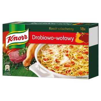Knorr Rosół szlachetny drobiowo-wołowy 180 g (18 kostek)