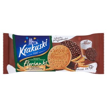 Krakuski Florianki Herbatniki w czekoladzie mlecznej 143 g