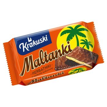 Krakuski Maltanki Herbatniki w polewie kakaowej 80 g