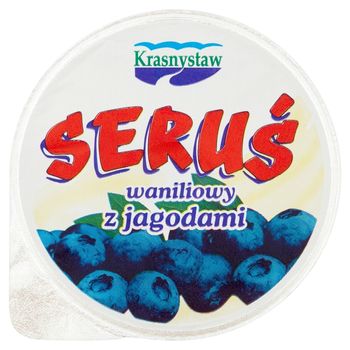 Krasnystaw Seruś Serek waniliowy z jagodami 150 g
