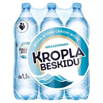 Kropla Beskidu Naturalna woda mineralna niegazowana 6 x 1,5 l