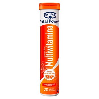 Krüger Vital Power Multiwitamina smak pomarańczowy 90 g (20 sztuk)