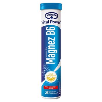 Krüger Vital Power Magnez B6 smak cytrynowy 80 g (20 sztuk)