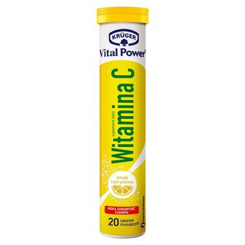 Krüger Vital Power Witamina C smak cytrynowy 84 g (20 sztuk)