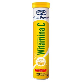 Krüger Vital Power Witamina C smak cytrynowy 84 g (20 sztuk)