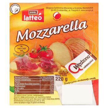 Latteo Mozzarella wędzona 220 g