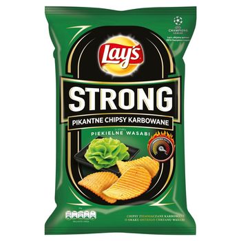 Lay's Strong Pikantne chipsy karbowane o smaku piekielne wasabi 150 g