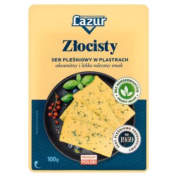 Lazur Ser pleśniowy złocisty w plastrach 100 g