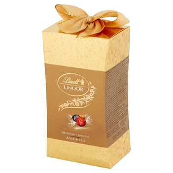 Lindt Lindor Pralinki z czekolady mlecznej białej i gorzkiej z nadzieniem 75 g
