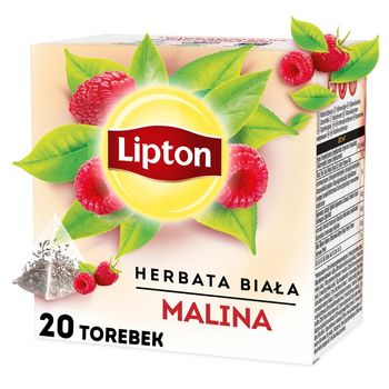 Lipton Herbata biała malina 30 g (20 torebek)