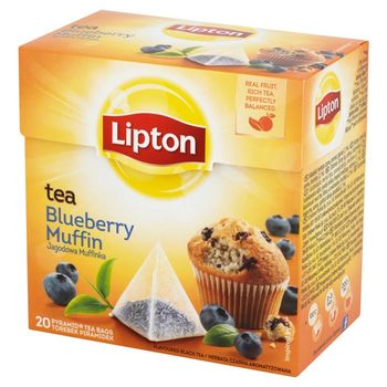 Lipton Jagodowa Muffinka Herbata czarna aromatyzowana 32 g (20 torebek)