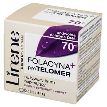 Lirene Dermoprogram 70+ Folacyna proTelomer Odżywczy krem napinający na dzień 50 ml