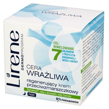 Lirene Dermoprogram Cera Wrażliwa Regenerujący krem przeciwzmarszczkowy na noc 50 ml
